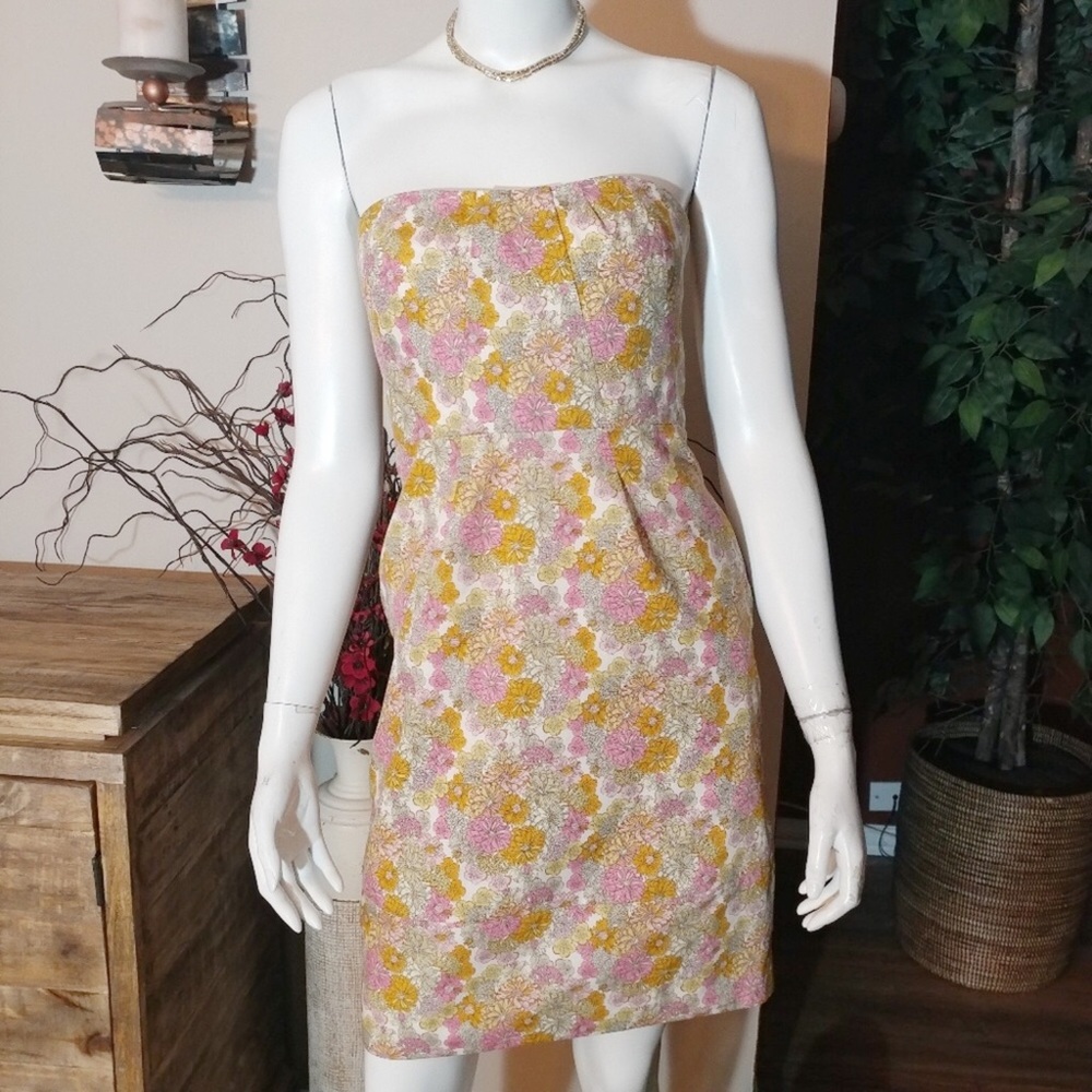 J. Crew Liberty London Erica Strapless Dress